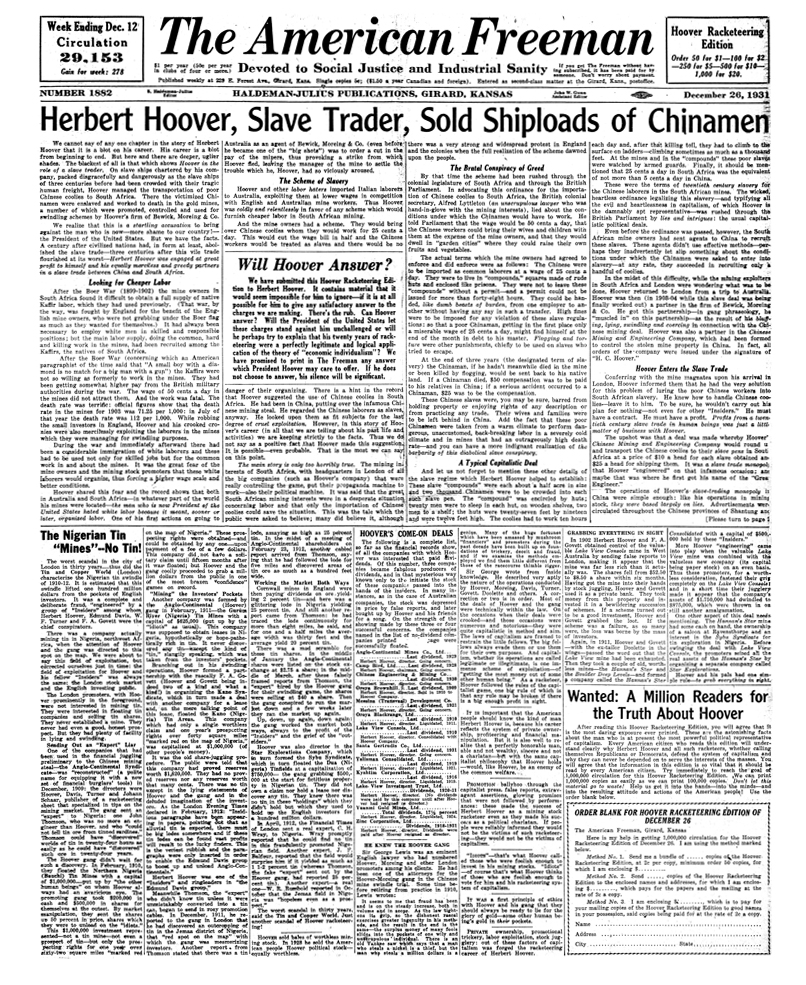 The American Freeman, Number 1882, Dec. 26, 1931